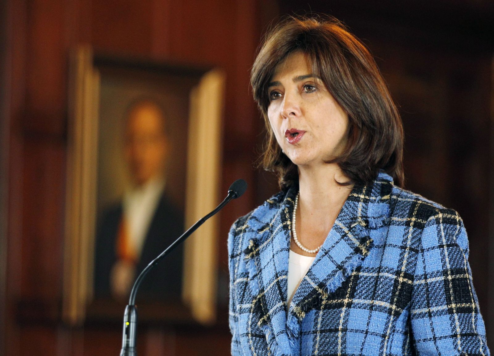 María Ángela Holguín, se reúne con cancilleres y ministros de Panamá 